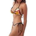 thumbnail image 2 of Lsque Sml Jeffy Pattern Women Two Piece Swimsuit Sexy Swimwear Halter String Triangle Bikini Sets, 2 of 6