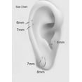 thumbnail image 3 of Set of 3 Mismatched Small Huggie Hoop Earrings 22 GA Mini Hoops For Cartilage Helix Tragus Nose Ring Hoop (7mm 8mm 9mm | 22 GA, Sterling Silver 925), 3 of 9