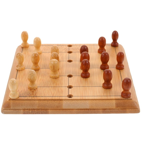 PBPBOX 1 Set of Mini Table Chess Natural Bamboo Board Game Toys for Family Entertainment