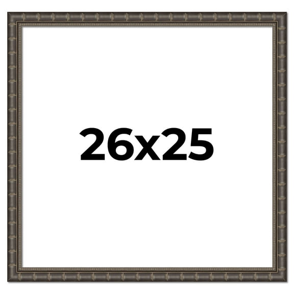 26x25 Frame Black Bamboo Solid Wood Picture Frame Width 1.5 Inches | Interior Frame Depth 0.5