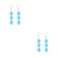 thumbnail image 4 of Pendientes de gancho trenzado Qarigey 2Conjunto Azul para niñas y adolescentes, 4 of 6