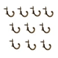 thumbnail image 1 of Lot de 10 Mini Crochets Métalliques Vintage à Double Trou Ton Argent avec 10 Vis, 1 of 8