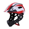 thumbnail image 3 of Colaxi Casque de Vélo pour Enfants Casque de Cyclisme Casque Intégral Équipement de Protection Casquette Résistante aux Impacts Casque de Vélo de Montagne pour Planche à Roulettes BMX Blanc Rouge, 3 of 8
