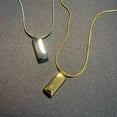thumbnail image 5 of Necklace Stainless Steel Necklaces Silver Golden Cube Brick Pendant. X9H9, 5 of 8