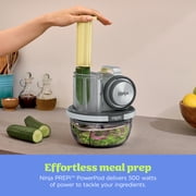 Ninja PREPi Precision Powered Prep and Store System, Food Processor, 5-in-1 Crinkle, Slice, Shred, and More, (1) 5-Cup Bowl, PN300, Grey & Lemon