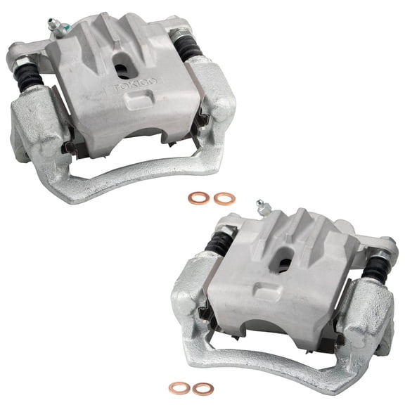 TRQ Rear Brake Caliper Set Compatible with 2010-2014 Subaru Legacy Outback