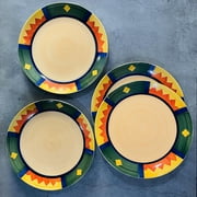 Boho Fiesta Ceramic Dinner Plates Set Of 4 | Hand Painted Full Ceramic Plates For Dinner | 10 Inches, 4 Pieces, Microwave Safe & Dishwasher Safe
