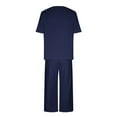 thumbnail image 6 of Dyegold Women's Capri Pajama Set Short Sleeve Shirt And Capri Pants Sleepwear Pjs Sets Soft Lounging Outfits With Pockets, 6 of 8