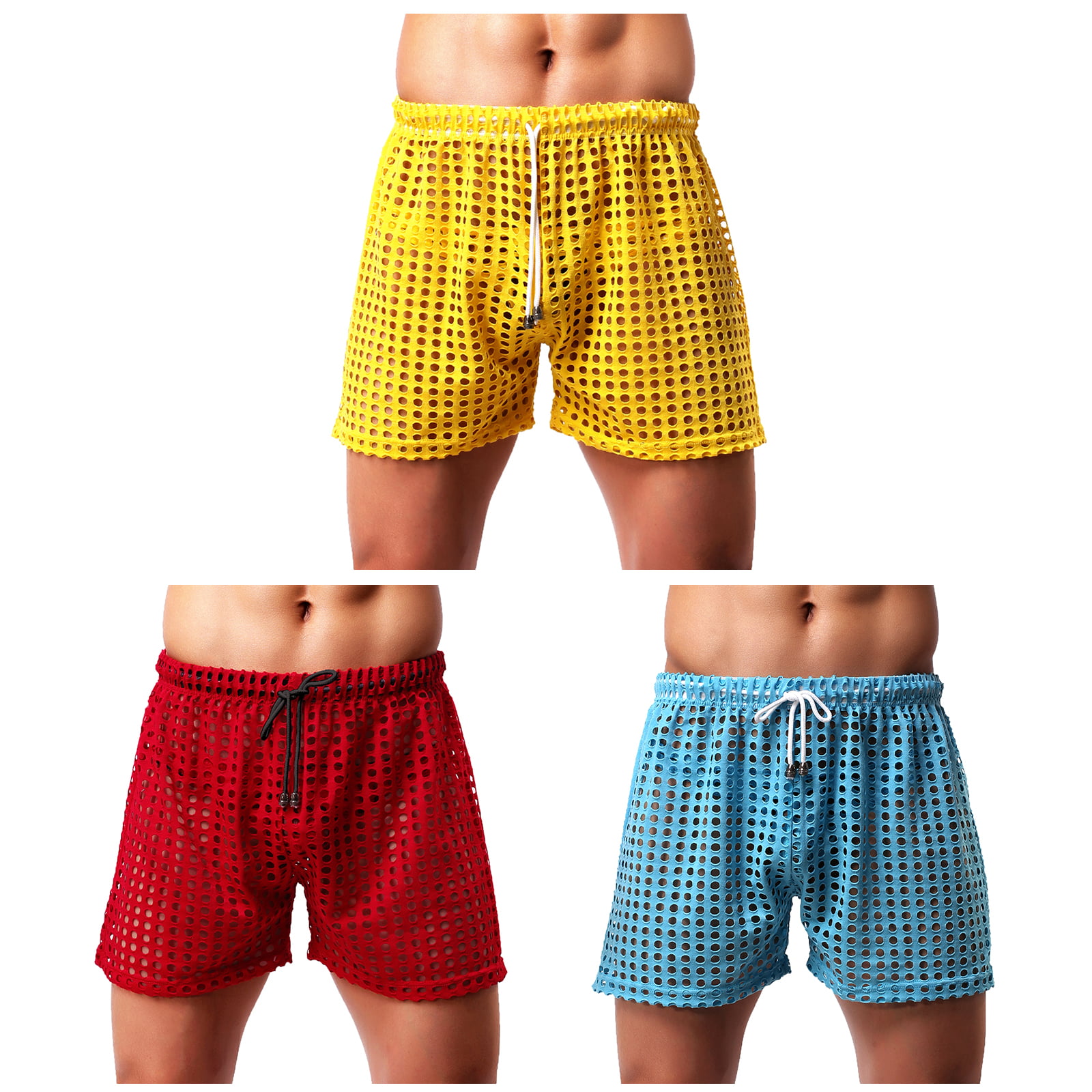 Arjen Kroos Men's Breathable Mesh Boxers Loose Shorts Lounge Underwear ...