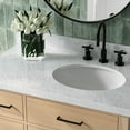 thumbnail image 6 of Ariel Hepburn 37 Inch Single Oval Sink Bathroom Vanity With Italian Carrara Marble Countertop 1.5 Inch Edge In Oak, 6 of 10
