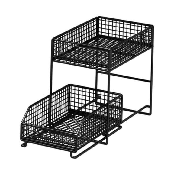 yotijay Under Sink Organiser 2 Tier Multipurpose for Bathroom Desktop Makeup Storage L