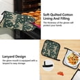 thumbnail image 4 of 5 Pcs Kitchen Set Heat Resistant Oven Mitts and Non-Slip Pot Holders with Adjustable Cooking Apron Leopard and Stars, 4 of 6
