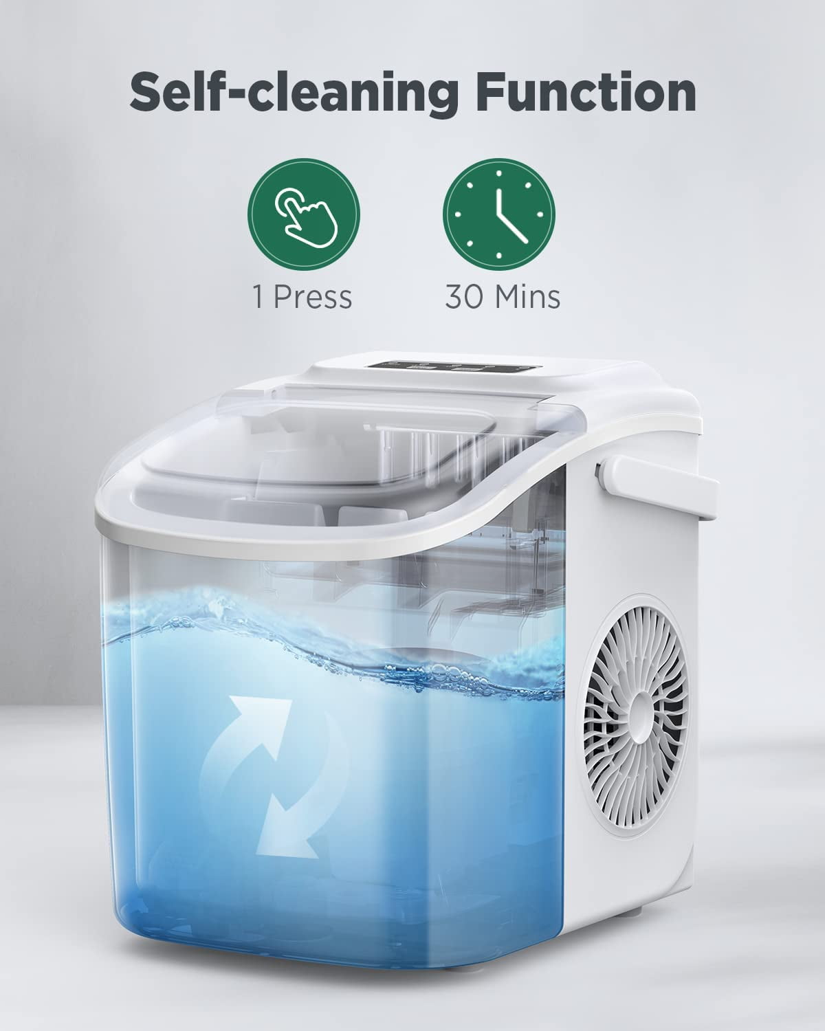 Automatic Self-Cleaning Ice Maker Machine Countertop丨FOOING – Fooing