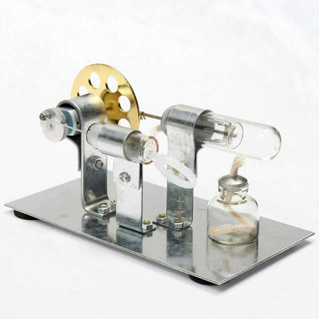 Stirling Engine Motor Kit Mini Hot Air Stirling Engine Motor Model Streaming Power Physics Experiment Educational Toy Learning Science Experiment Toys for Kids Students