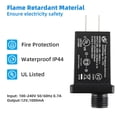 thumbnail image 5 of Adaptador inflable de repuesto para patio, transformador de 1 A, enchufe estadounidense para inflables de Halloween, Navidad, Acción de Gracias, fuente de alimentación clase 2, 120 V CA, 60 Hz para lu, 5 of 5