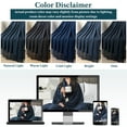 thumbnail image 6 of PAVILIA Navy Blue Knit Throw Blanket for Couch Bed, Soft Knitted Farmhouse Sofa Throw for Living Room, Lightweight Decorative Summer Throw Blanket for Chair, Outdoor Textured Boho Blanket, 50x60, 6 of 9