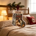 thumbnail image 4 of Guodhu Acrylic Christmas Cash Gift Stocking Hanging Ornament with Velvet Ribbon for Tree Fireplace Window Holiday Decor, 4 of 6