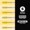 thumbnail image 2 of Sakura Gelly Roll Metallic Gel Pens - Pens for Scrapbook, Journals, or Drawing - Metallic Gold Ink - Medium Line - 6 Pack, 2 of 6