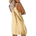 thumbnail image 4 of Yubnlvae Athletic Romper Dress for Women - Sleeveless Workout Outfits (Built-In Shorts, Vacation & Gym Wear) Yellow 4XL, 4 of 8