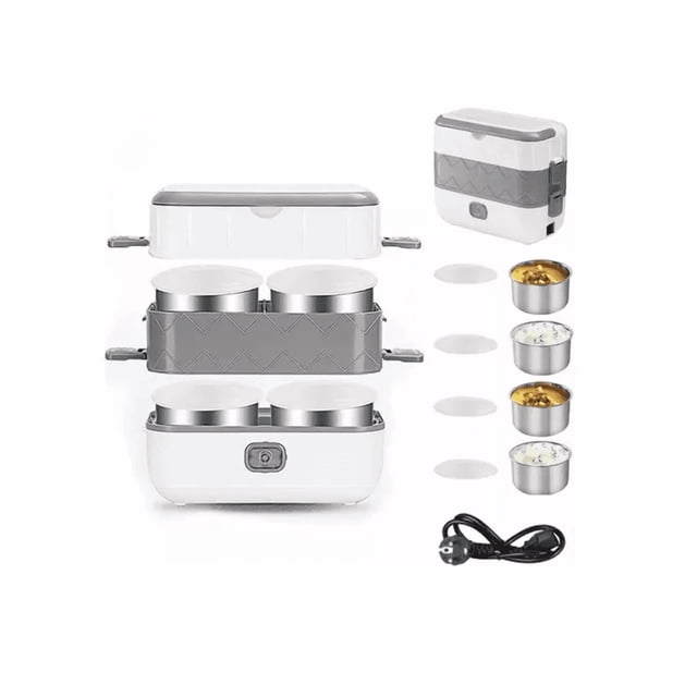 Fiambrera Xtellar blanco Eléctric De Acero Inoxidable De Doble Capa 2l 200w