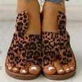 thumbnail image 4 of Women'S Slippers Women'S Ladies Casual Bowknot Toe Ring Sandals Flat Slippers Beach Shoes Shoes For Women Cotton Fabric Brown 37, 4 of 5