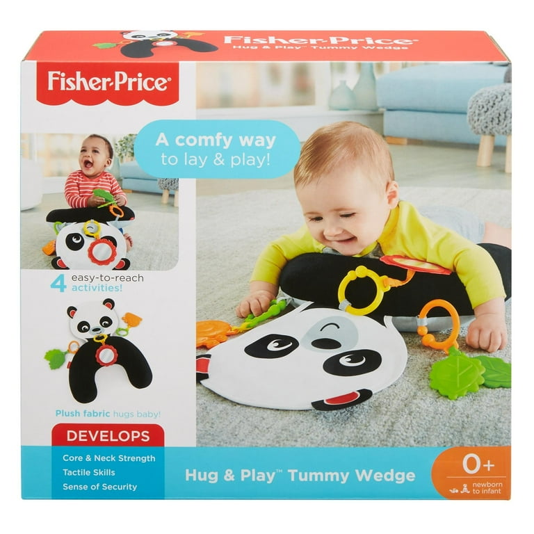 Fisher-Price Hug Play Tummy Wedge with 3-Linkable Toys