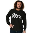 thumbnail image 4 of Mr Husband To Be Newlywed Groom Men's Long Sleeve Tee T Shirt Brisco Brands M, 4 of 6