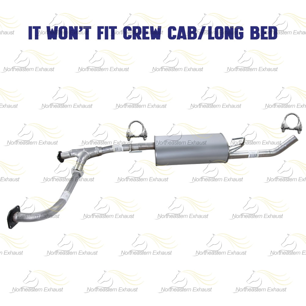 Northeastern Exhaust | Stainless Steel Resonator, Muffler & Tail Pipe Exhaust Kit Compatible for Nissan Frontier 2005-2019 4.0L | Truck | Free Gaskets & Clamps Included | Direct-Fit Replacement