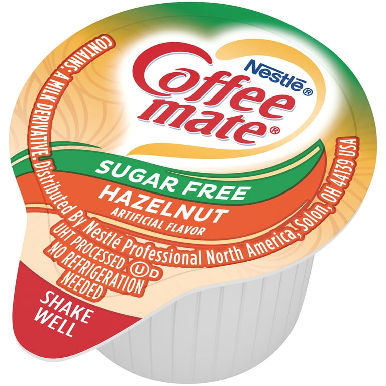 Coffee-Mate Coffee Creamer, Sugar Free, Hazelnut - 50 pack, 0.375 fl oz creamers