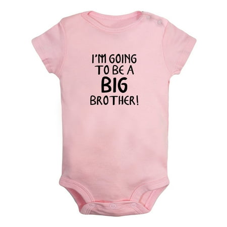 

I m Going to be a Big brother Funny Rompers For Babies Newborn Baby Unisex Bodysuits Infant Jumpsuits Toddler 0-24 Months Kids One-Piece Oufits (Pink 18-24 Months)