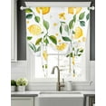 thumbnail image 5 of Yellow Lemon Tie Up Curtains for Window, Thermal Insulated Balloon Shade Adjustable Rod Pocket Curtains Valance Panels for Kitchen Bathroom Cafe 42 x 54 White Flowers Botanical Fruit, 5 of 6