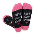 thumbnail image 2 of Calcetines unisex informales con estampado de letras y suela de tubo medio para mujer, calcetines de poliéster, 2 of 5