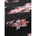 thumbnail image 5 of Vestido de mujer floral Allegra K con cuello cuadrado volantes mangas farol ajustado elegante sirena fruncido Negro XS, 5 of 5