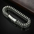 thumbnail image 2 of Men's Wrist Bracelets Stainless Steel Hip hop minimalism, 2 of 4