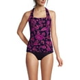 thumbnail image 3 of Lands' End Women's D-Cup Chlorine Resistant Square Neck Halter Tankini Swimsuit Top, 3 of 3