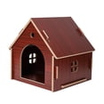 thumbnail image 2 of lionlar Maison Extérieure pour Chat Condo pour Chats Abri Poulet Structure Robuste Nid de Sommeil Rouge Brun, 2 of 9