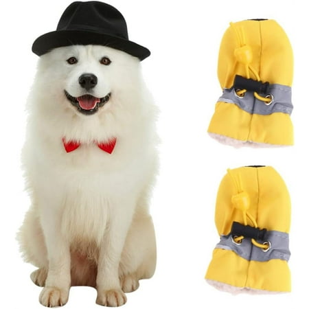 Doggy Shoes for Small Dogs Plush Warmer Dog Boot Winter Boots for Dogs Dog Shoes Dog Boots Shoes for Dogs Pet Shoes Puppy Paw Puppy Shoes Yellow Protective Case Reflective