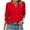 Red, variant on 3/4 Sleeve Shirts for Women Basic Fall Clothes Fashion Loose Comfort Winter Clothing Outdoor Pullover V-Neck Casual Outfits 2025