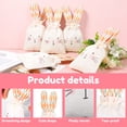thumbnail image 5 of Ikoopy 10Pcs Easter Fabric Drawstring Bag Reusable Bunny Style Linen Goodie Bag Cute Rabbit Candy Pouch for Snack Candy Party Favor (Yellow), 5 of 10