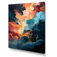 thumbnail image 2 of Designart "Swirling Fluid Painting in Pink and Blue III" Abstract Canvas Wall Art - Modern Pink Abstract Painting Living Room Canvas Art, 2 of 6