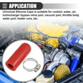 thumbnail image 3 of 1 Set Universal Car Silicone Coolant Cap with Clamp for Coolant Heater Bypass 0.55" 14mm ID, 3 of 6