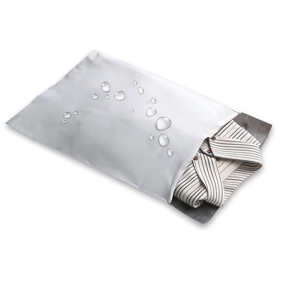 LAPTOM MAX 100-Pack Thick White Self-Seal Poly Mailers, Small Durable Shipping Bags, 14" x 18"