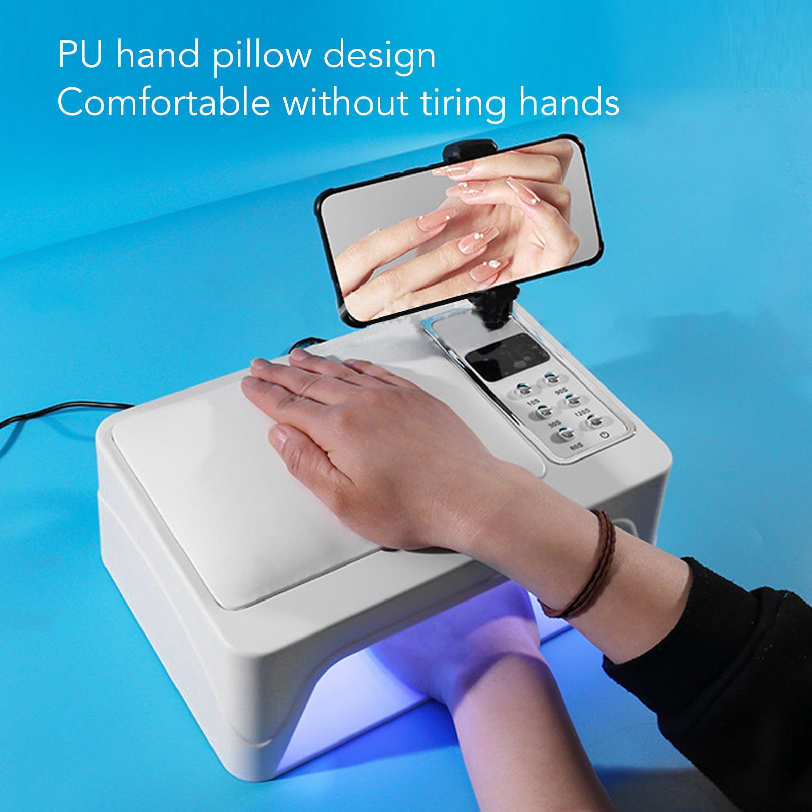 Xirurus Large Space LED Nail Light Machine with Phone Stand for Art Salon Professional Nail Lamp Dryer, 11 inches / 28 cm