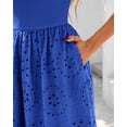 thumbnail image 4 of Vestido Dowerme de verano para mujer, casual, sin mangas, corte en A, maxi azul, 4 of 9