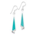 thumbnail image 1 of Beautiful Sterling Silver Dangling Turquoise Earrings, 1 of 2