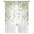 thumbnail image 2 of Countryside Plant Flowers Watercolors Sheer Curtains for Kids Bedroom Living Room Voile Window Curtains Tulle Drapes, 2 of 7