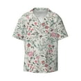 thumbnail image 3 of Goofa Fairy Floral Printed Men's Casual Short-sleeved Shirt,Lightweight Breathable Button-down,Summer Casual men's top,Versatile Fashion shirt-X-Large, 3 of 7