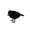 B, variant on Realistic Black Crow Figurine with Natural Feathers Halloween Bird Statues Plastic Desktop Ornament for Garden Party Haunted House Spooky Festive Atmosphere Decoration
