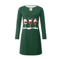 thumbnail image 3 of Lilgiuy Christmas Print For Women Casual Round-neck Long Sleeve Pullover Dress, 3 of 4
