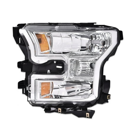 Fit For 2015-2017 Ford F150 F-150 Amber Headlights Chrome Head Lamps Left 1PC